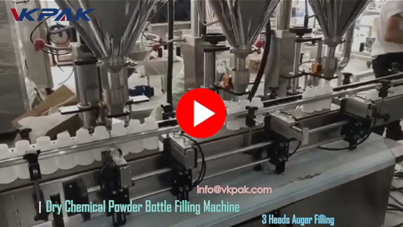 Automatski stroj za punjenje boca s prahom s tri glave