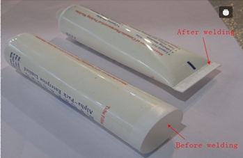 welding samples from ultrasonic tubes sealer zavarivanje s uzorcima.jpg