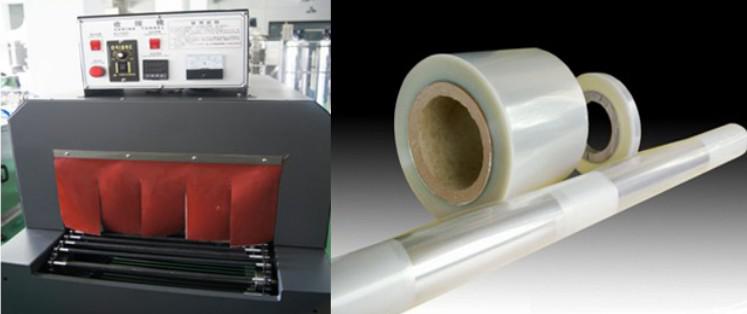 shrinkage tunnel with PE film skupljajući tunel i pe folija.jpg