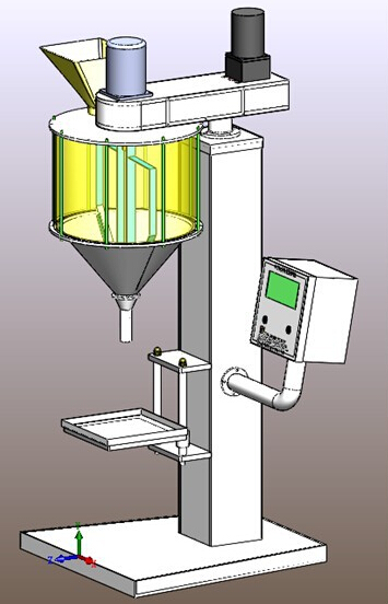 CAD illustration of powder filling machine crtež ilustracija za filler.jpg